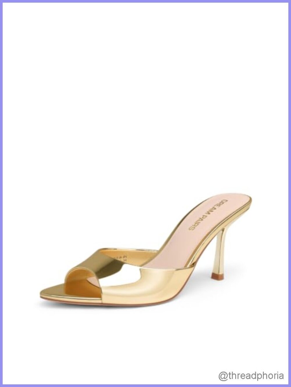 Faux Leather Kitten Heel Mules Pointed Toe Slip On Sandals